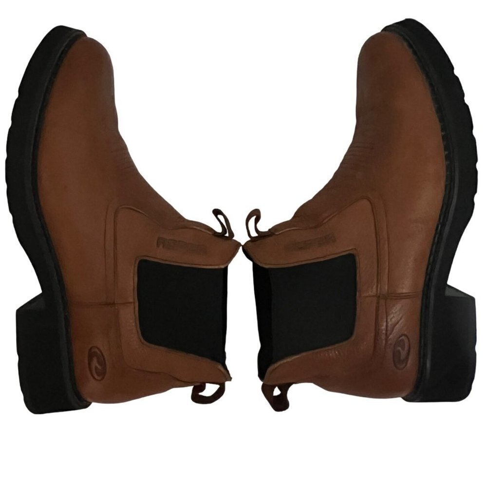 Roper Mens Brown Leather Lucas Ankle Boots US 10.5 Pull On Non Slip Comfort New - Picture 10 of 14